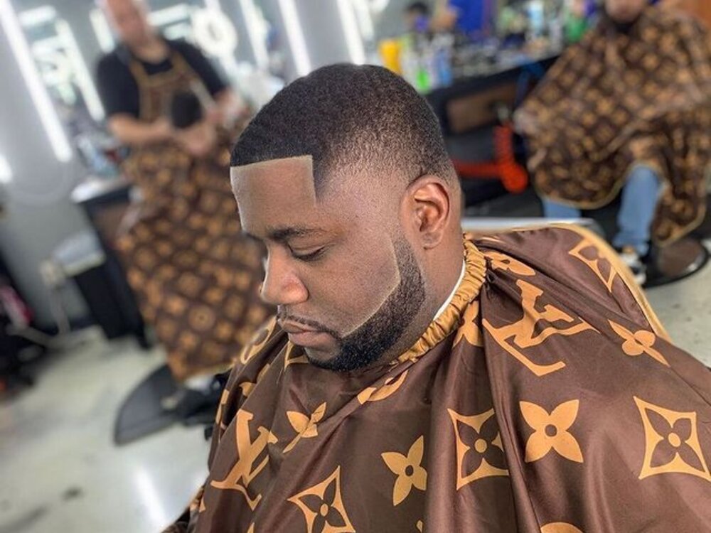 Clean skin fade and line-up haircut