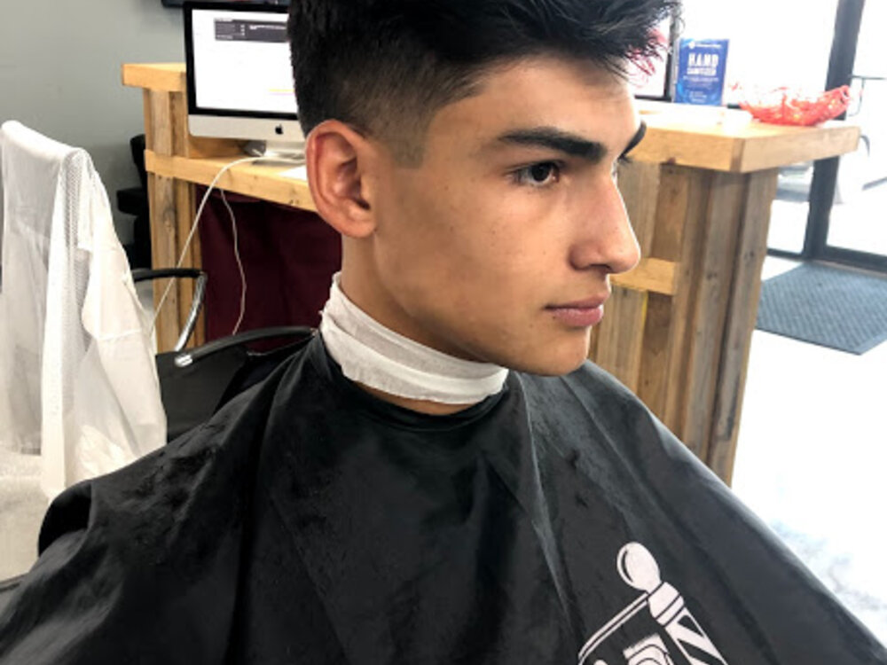 Finished precision pompadour style